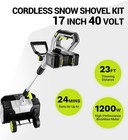 Cordless Snow Shovel  40v 17-inch Cordless Snow Blower Electric Snow Shove With