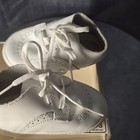 Lullaby Vintage Baby Shoes White Leather Oxford Lace Up Size 2 Christening