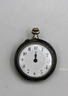Antique C1900 Swiss 800 Silver Niello Case Pocket Watch Huguenin For Parts