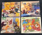 Lot Of 4 Vtg Sesame Street 24 Pc Puzzles Milton Bradley Fisher Price Complete