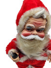 Vintage The Rushton Co  Rubber Face Santa- Coke Cola White Boots Bottle Coat