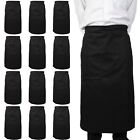 Bistro Apron 12 Pack  2 Patch Pockets  33x30in  Poly cotton  Adjustable Straps