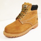 New Men s Work Boots 6  Tan Nubuck Leather Water Resistant  oil Resistant Sizes