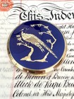Vintage Stratton Mirror Powder Compact Made In England Blue Gold Tone Pheasant