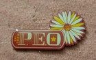 Peo Sisterhood Membership Jacket Lapel Pin Est  1869 Flower