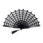 Kreepsville 666 Spiderweb Lace Gothic Hand Fan With Tassel