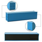 Evemodel 9pcs Different Colored Ho Scale 1 87 Blank 40ft Shipping Containers