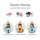 Inflatable Travel Neck Pillow Soft Plush Car Flight Office Head Support
