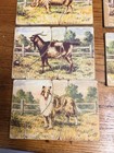 Primitive 1900s Farm Animals Puzzles Goat Horse Dog Cow Pig Ruth Glady Dudley