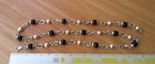 Vtg Sterling Silver 925 Onyx   Silver Balls Necklace 21    Bracelet 7 5  Set 66g
