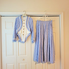 Women s Victorian Civil War Day Dress Costume Vintage Reenactment Sz 6 8