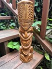 Hand Carved Wooden Tiki  17  Hawaiian Made