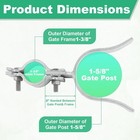 1-3 8  X 1-5 8  Chain Link Fence Gate Fork Latch - Fence Gate Latch - Galvanized