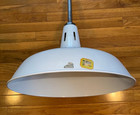 One 1950 s Benjamin 18  Porcelain Industrial White Barn Light Vintage A s Vented