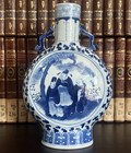 A Beautiful Antique Chinese Blue And White Moon Flask Vase 19th Century
