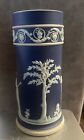 Vintage Wedgwood Jasperware Cobalt Blue Spill Vase