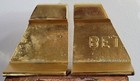   1970 John H  Kirby Co  Golden Steel Rail Bookend Pair Mcm Railroad 21 5 Lbs Tot