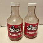 3 Vintage 1990s Zarex Syrup Bottles  2 Empty Glass  1 Full Plastic