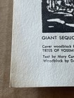 1960 The Ahwahnee Menu Hotel Yosemite National Park Giant Sequoia Tree Art