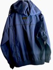 Baubax Travel Jacket Men   s Medium Navy Bomber Coat Ykk Zippers Removable Hood