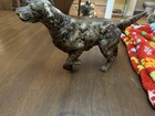 Vtg Bronze English Setter Hunting Bird Dog Figure 15 Inches Long