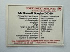 Rare 1 5 Print -vintage  1992 Northwest Airlines Klm Dc-10 Trading Card