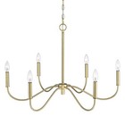 6-light Chandelier  Modern Pendant Light  Adjustable Height Farmhouse Gold