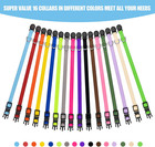 16 Pcs Puppy Collars  Safety Buckle Collars For Litter Nylon Adjustable Puppy