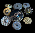 9  Gay 90   s   Other Jewel Buttons 1 Large  8 Medium Various Colors   Designs