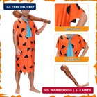 Men s Halloween Costumes  Orange   Brown Funny Outfit With Inflatable Wooden Sti