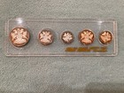 1972 Trinidad   Tobago 5 Coin Partial Proof Set - 1 Cent Through 50 Cents - Nice