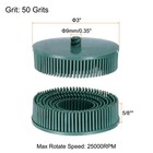 2pcs Bristle Disc 3  50 Grit Abrasive Coating Removal Disc For Metal  Green