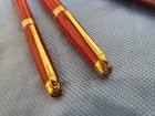 Caran D ache Leman Red Lacquer 18k Fp bp Set