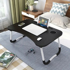 Laptop Tray Adjustable Lap Desk Stand Foldable Bed Table Notebook Tray Cup Slot