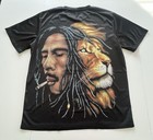 Bob Marley Zion T-shirt Large Polyester cotton                   