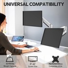 Dual Monitor Desk Mount  Die-cast Aluminum Fully Adjustable Double Monitor Arm W