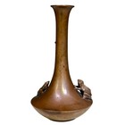 Japanese Bronze  frogs  Bud Vase Meiji Style Mid 20th Century Reproduction-rare