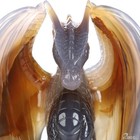 4 9  Premium Brazilian Agate Hand Carved Crystal Dragon Sculpture  Healing