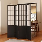 Room Divider  66 9inch Tall Japanese Shoji Style Folding Wood Screen With