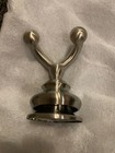 Double Robe Hook Two Hangers Towel Clothes Solid Brass Vibrant Brushed Nickel
