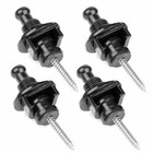 4pcs Guitar Strap Locks Buttons Schaller Style Locking Systerm Black Usaaa