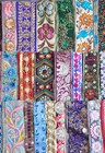 Very Rare Lot Antique Vintage Sari Lace Edging Ribbon 25 Pcs Embroideredzar Ds71
