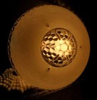 Vintage Art Deco Bubble Floral Ceiling Light Fixture Shade Chain Hung