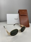 Celine Cl40235u Gold green Lens Women s Sunglasses