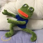 45cm Sad Frog Plush Toy Soft Stuffed Pillow Magic Expression Pepe Love Gifts   