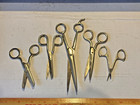Set Of 5 Vintage Shears  Scissors  Barber  School  Sewing