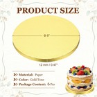 6 Pcs Cake Boards  8 Inch Round Cake Drums Circle Cardboard Base  Gold Tone Tone