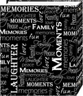 Magnetic Self-stick 3-ring Photo Album 100 Pages  50 Sheets   Black   White Word