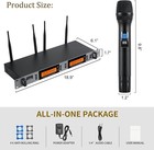 4 Channel Uhf Pro Audio Wireless Microphone System 4 Handheld Metal Dynamic Mic