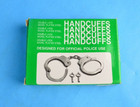 Police Approved Double Lock Nickel Plated Steel Handcuffs With 2 Keys Nib